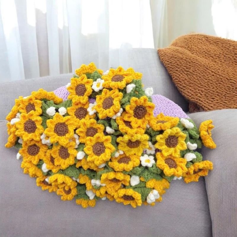 flower bouquet blanket bundle pattern